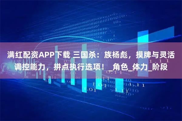 满红配资APP下载 三国杀：族杨彪，摸牌与灵活调控能力，拼点执行选项！_角色_体力_阶段